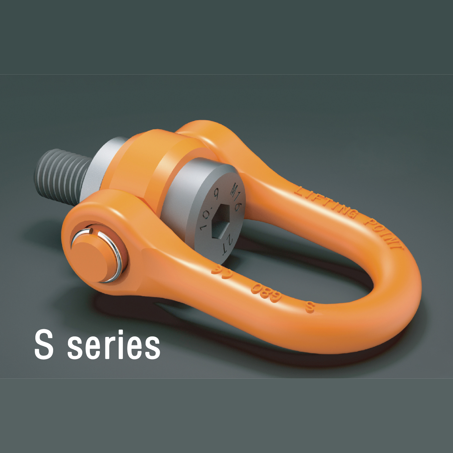 Anneau de levage de type rotatif pivotant, série S